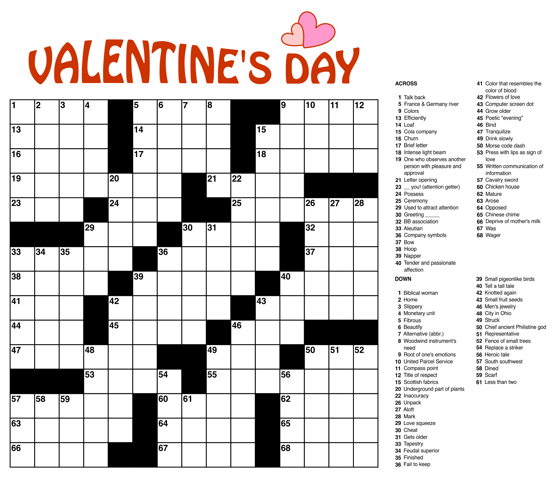 Printable Crossword Puzzles For Inmates Sally Crossword Puzzles