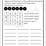 4x4 Boggle Word Puzzle Sheets Set For Children EnglishBix