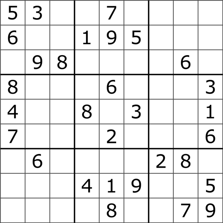 5-Star Sudoku Printable