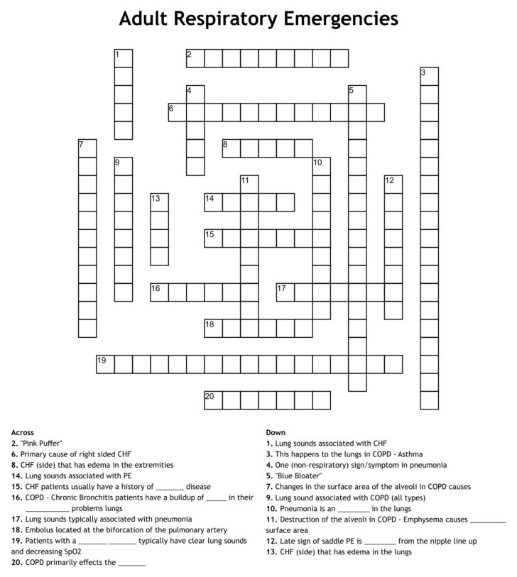 Sports Crossword Puzzles For Adults Printable