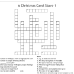A Christmas Carol Crossword Printable Printable Template 2021