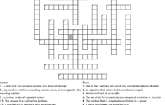 Algebra 1 Crossword WordMint