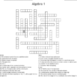Algebra 1 Crossword Wordmint Printable Crossword 1 Printable