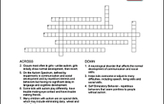 Autism Awareness Wordsearch Vocab Crossword And More