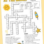 Beach Printable Crossword Puzzle For Kids Mrs Merry Word Puzzles