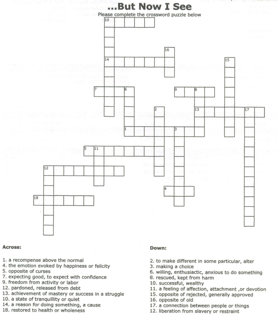 Crossword Puzzle 9 Years Old Printable Sally Crossword Puzzles