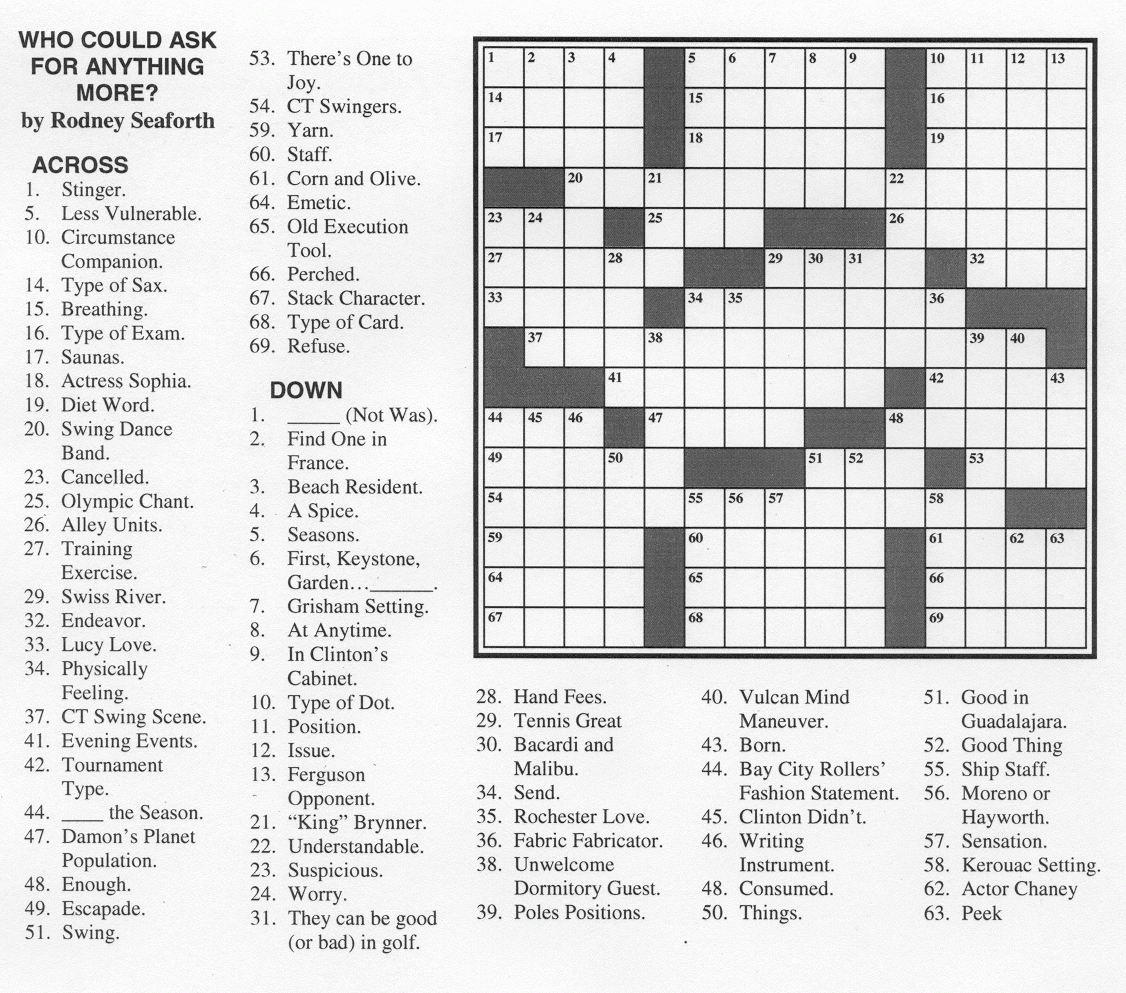 Chicago Sun Times Crossword Puzzle Printable Printable Crossword Puzzles