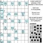 Clues In Squares Crossword Puzzle Or Arrow Word Puzzle Else Arrowword
