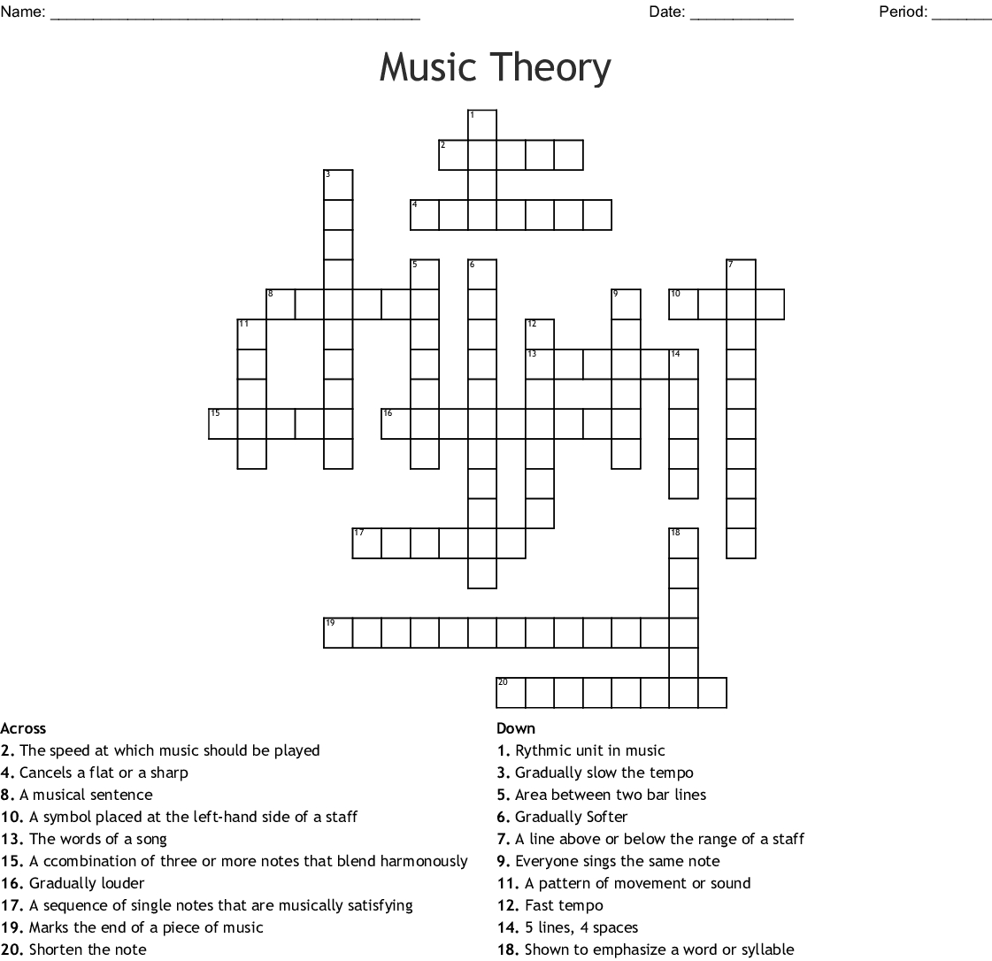 Crossword Puzzles Country Music Printable Sally Crossword Puzzles