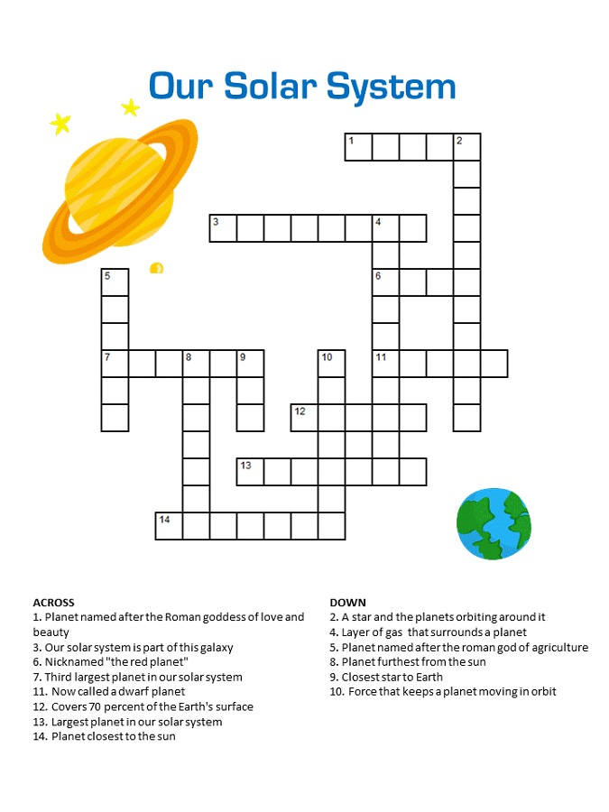 Crossword Puzzles For Kids Best Coloring Pages For Kids