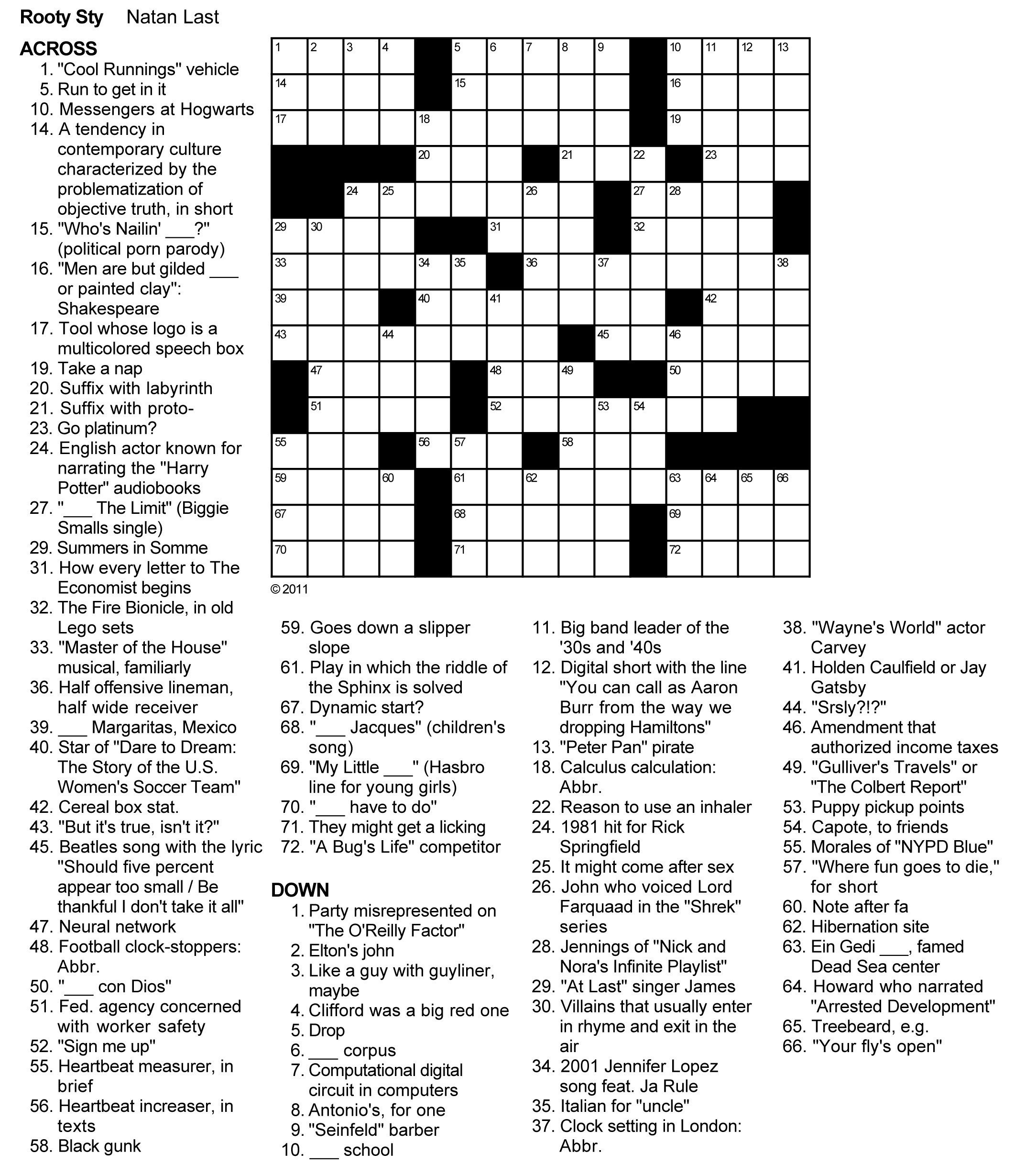 Daily Crossword Printable Version Printable Crossword Puzzles 