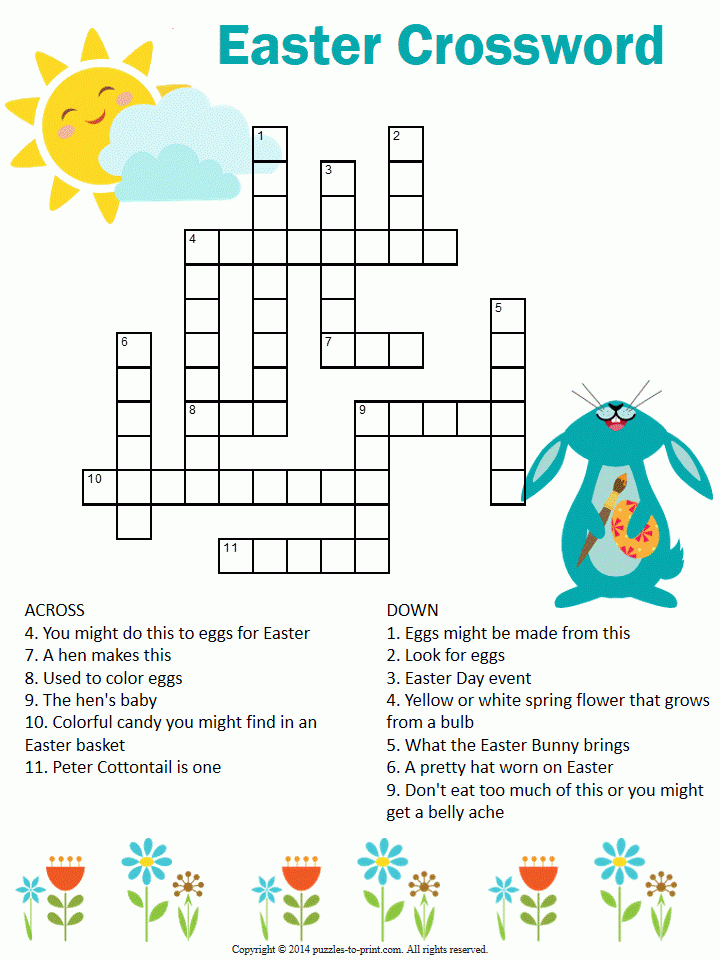 Easter Crossword Puzzle Easter Crossword Easter Activities For Kids 