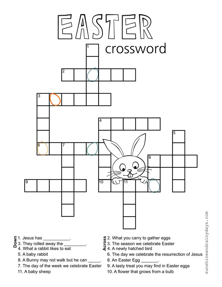 Easter Crossword Puzzle With Images Easter Crossword Crossword 
