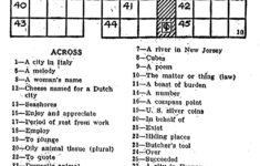 Eugene Sheffer Crossword Puzzle Printable 80 Images In Collection