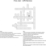 First Aid Cpr Review Crossword Wordmint Printable Crossword
