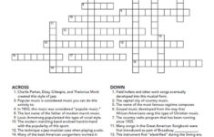 Free Activity Music History Crossword Puzzle With Images Music