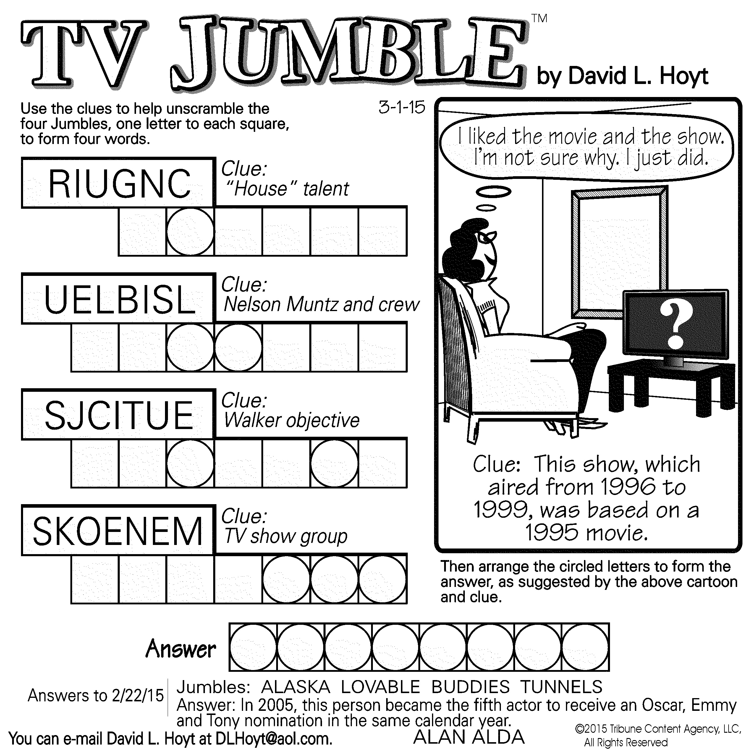 free daily jumble crosswords