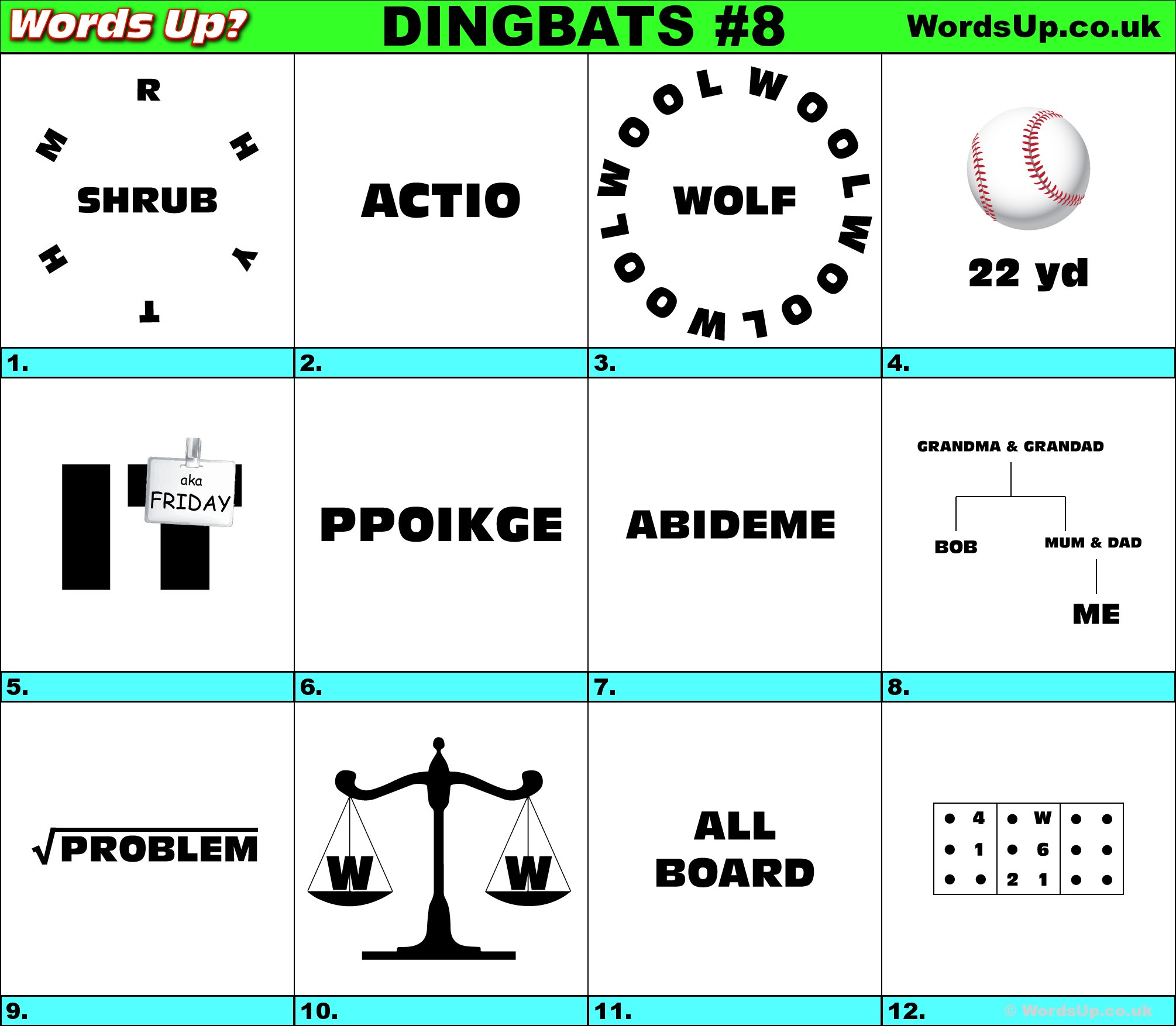 Free Printable Dingbats Puzzles Free Printable