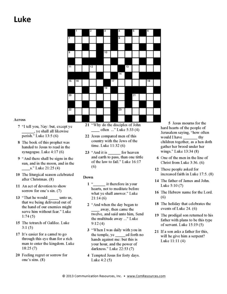 Printable Easter Crossword Puzzles For Adults