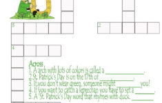 Free Printable St Patricks Day Crossword Puzzles Printable Crossword