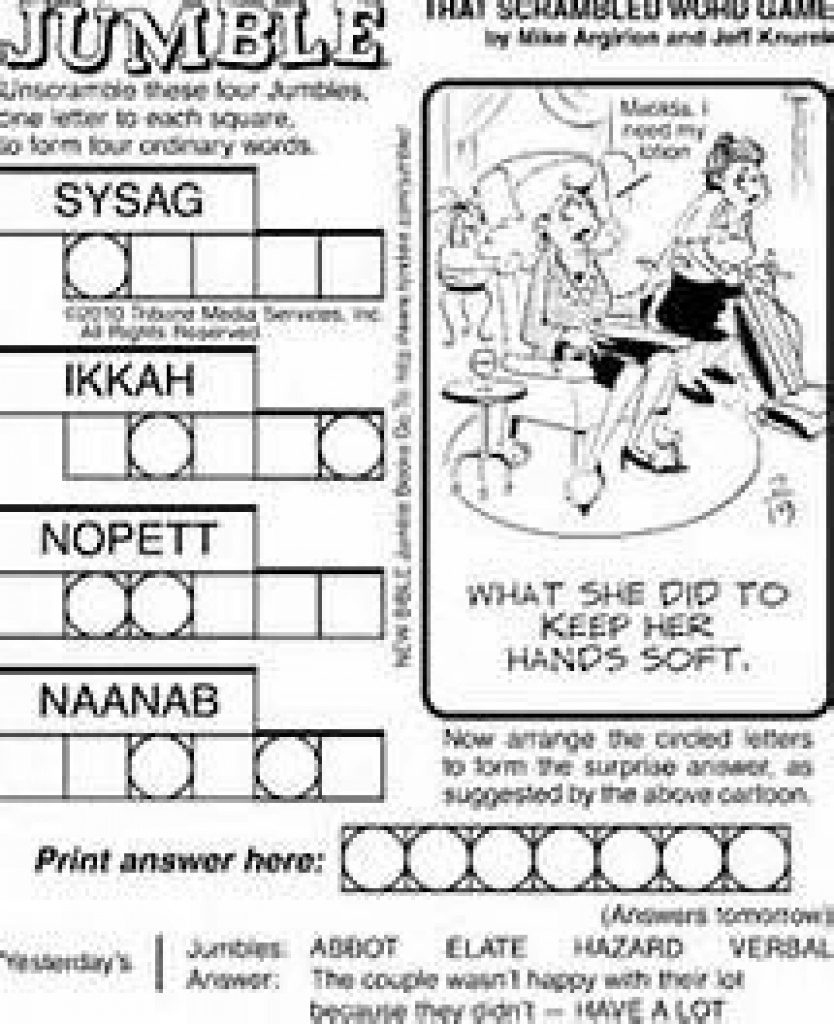 Funny Word Puzzles For Adults