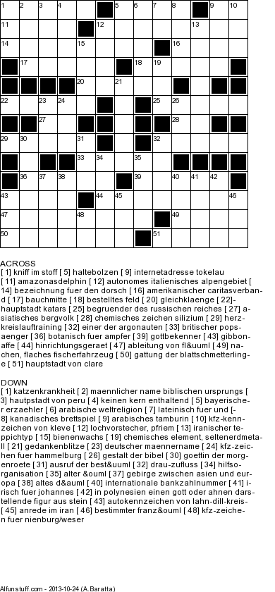 German Crossword Puzzles Printable German Word Games