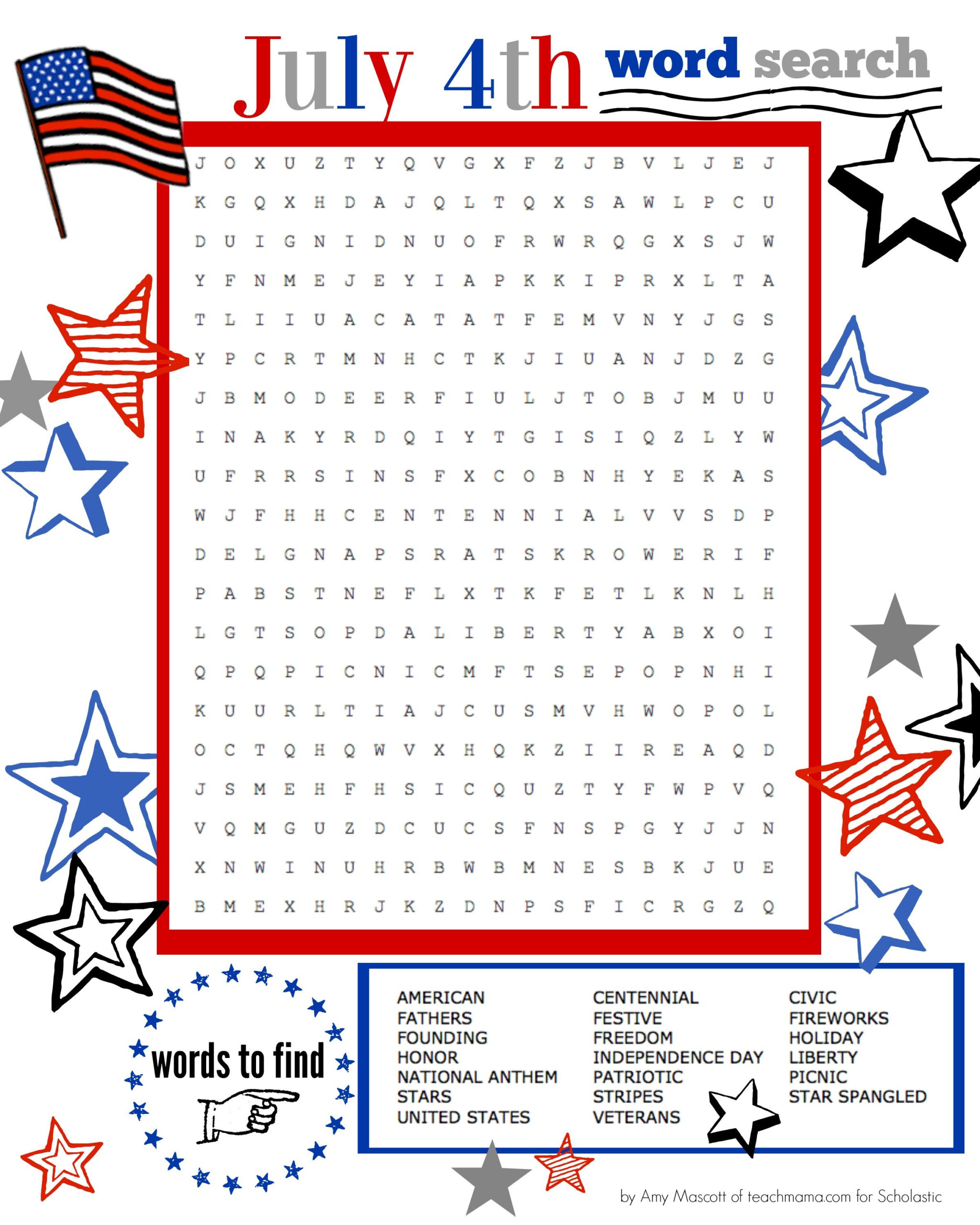 Image Result For Free 4th Of July Activity Printables Worksheets For 