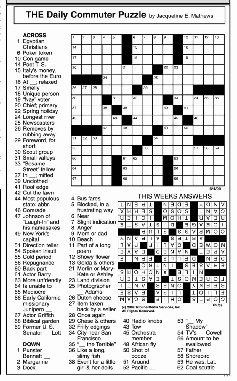 Jacqueline E Mathews Printable Crossword Puzzles Printable Crossword 
