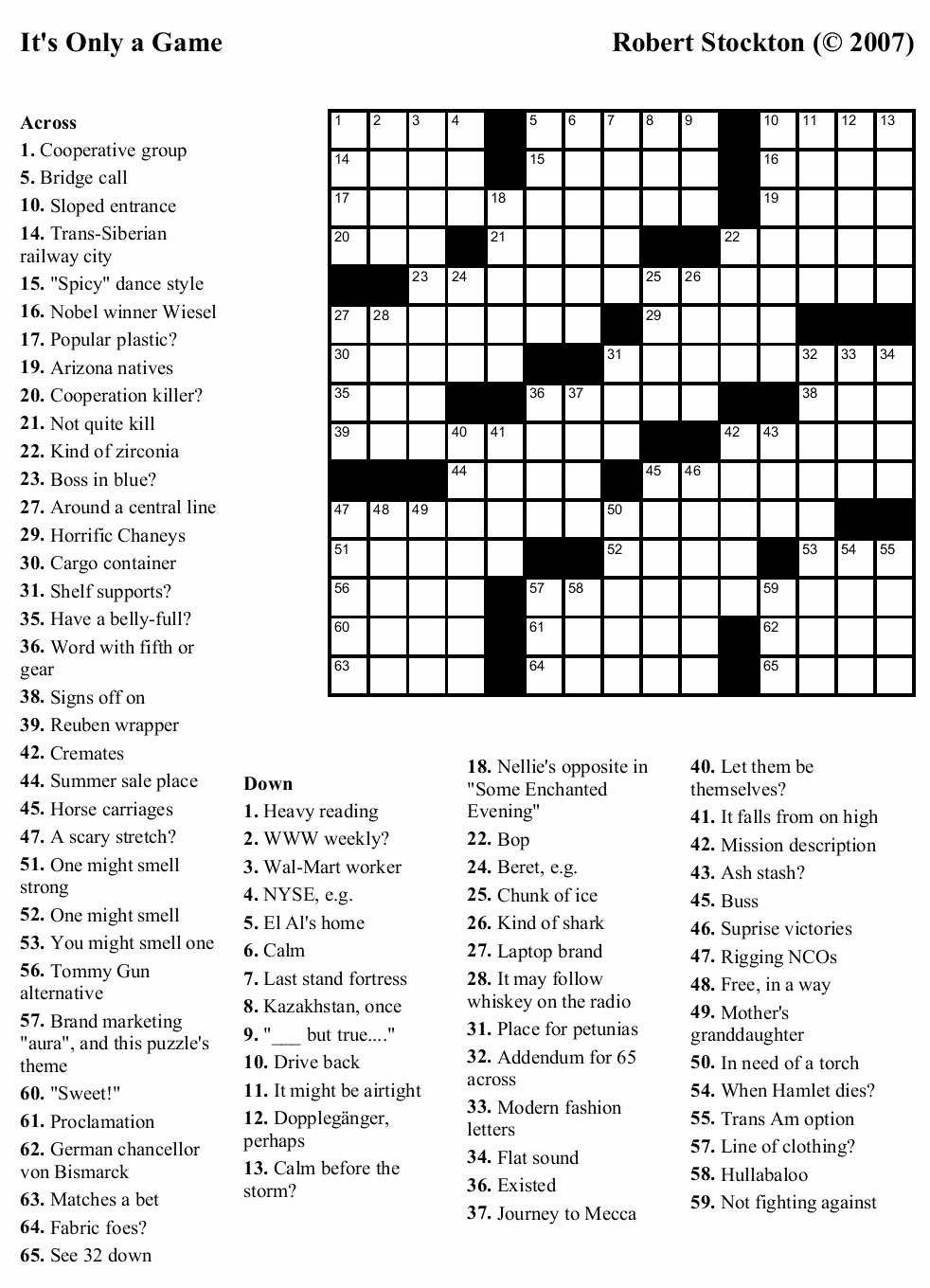 Jacqueline E Mathews Printable Crossword Puzzles Printable Crossword 