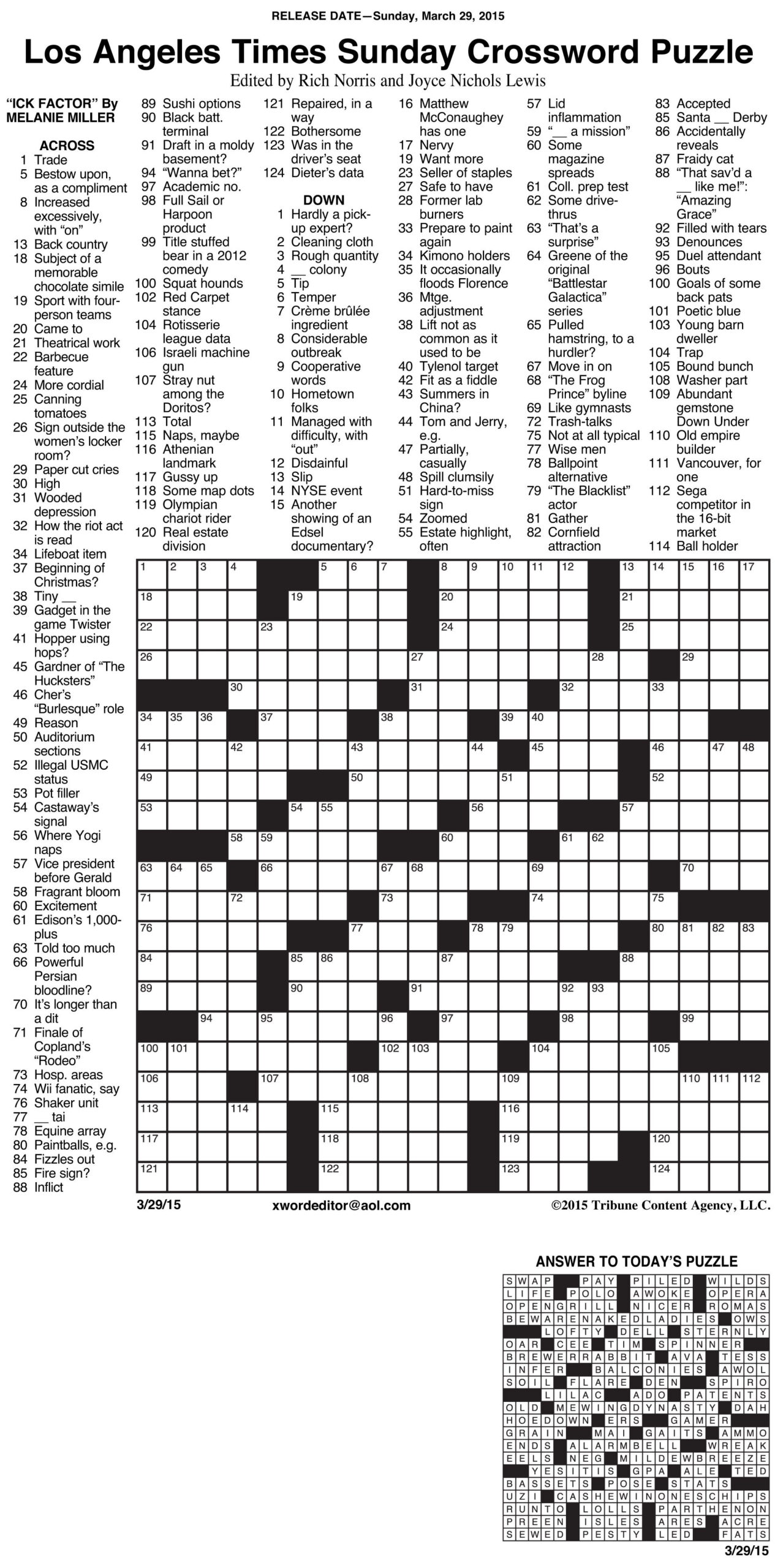 La Times Free Printable Crosswords Free Printable Sally Crossword Puzzles