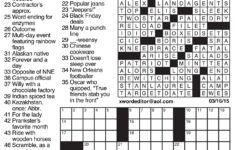 La Times Printable Crossword Puzzles December 2018 Printable