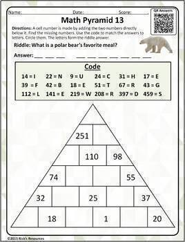 Math Puzzles Addition Subtraction By Rick s Resources TpT