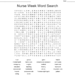 Nursing Week Word Search WordMint