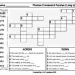 Phonics Crossword Puzzles Long U By A W Creations TpT