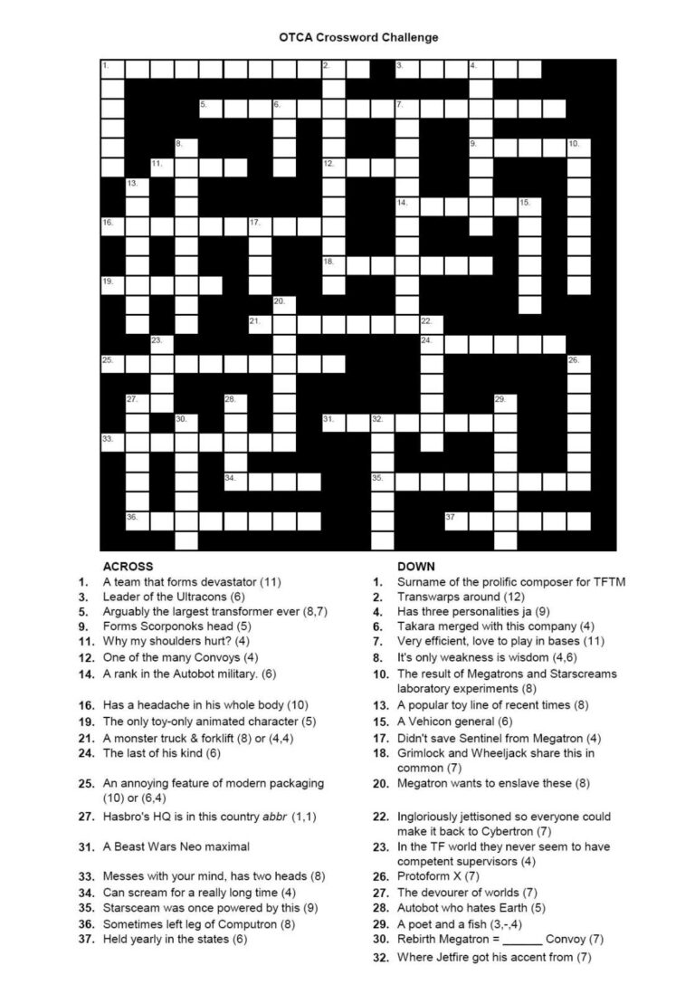 Printable Crossword Australia Printable Crossword Puzzles | Sally ...