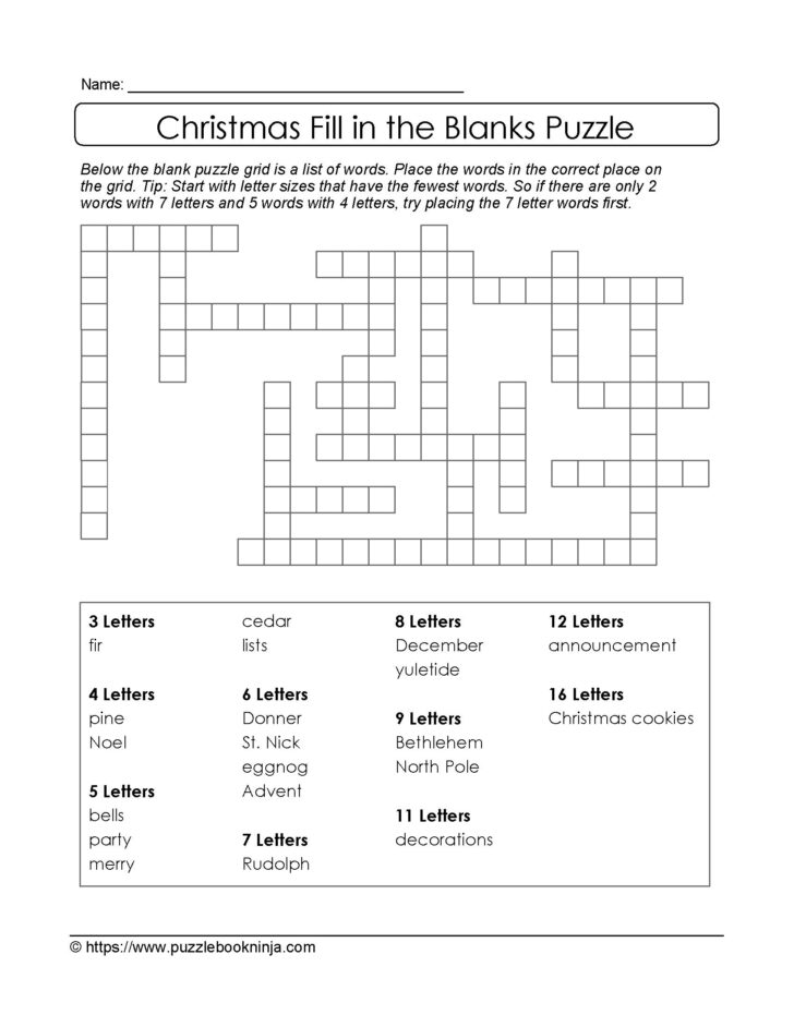 Crossword Puzzle For 8-Year-Old Printable