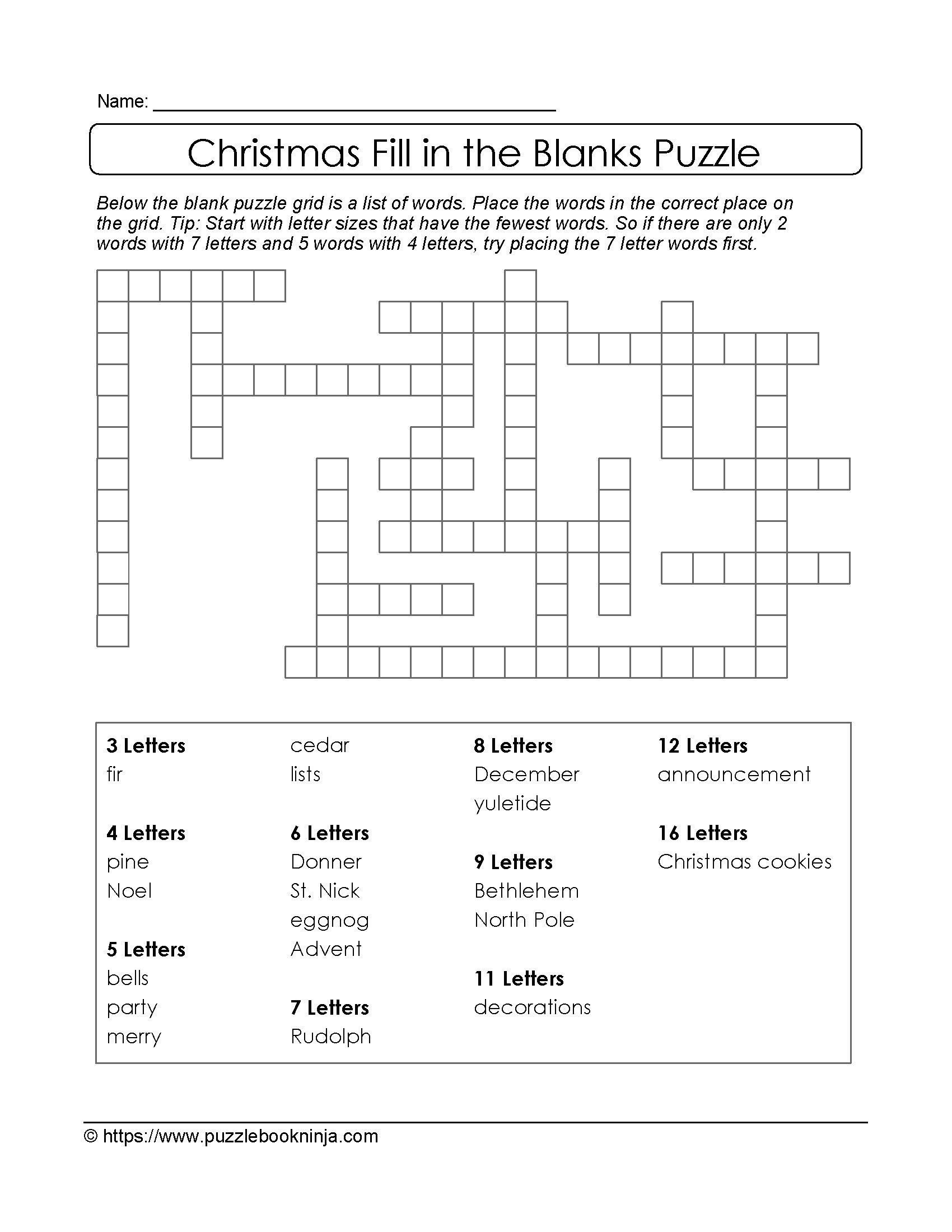 Printable Crossword Puzzle For 8 Year Old Printable Crossword Puzzles