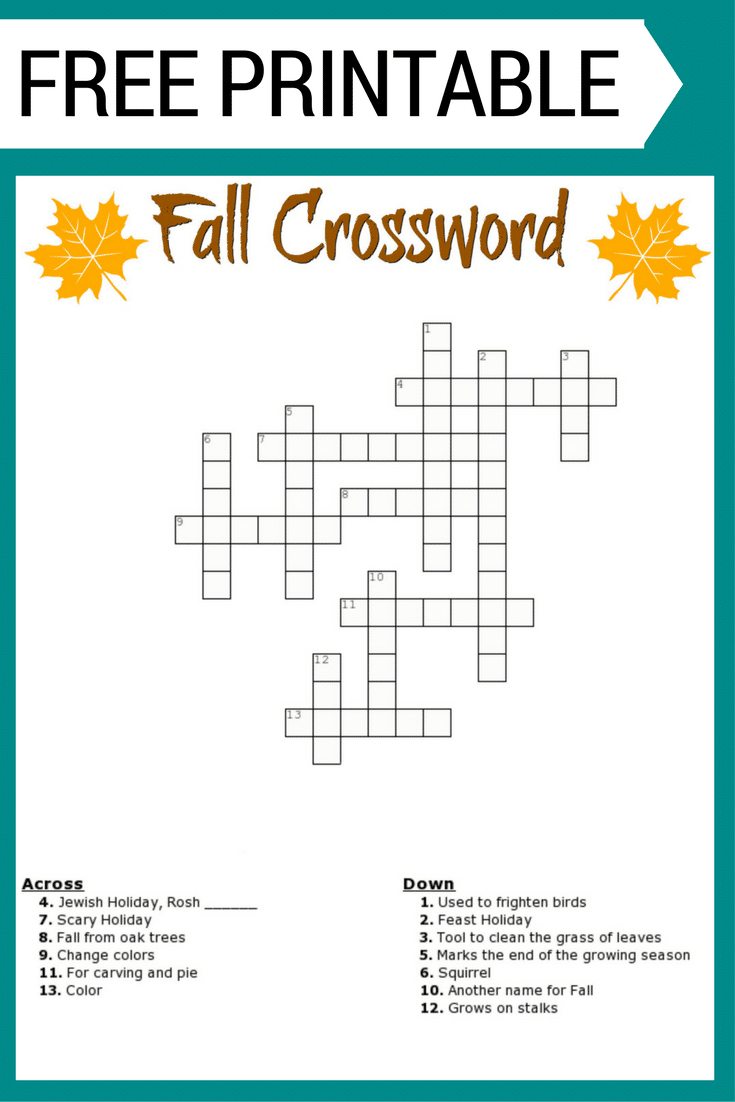 Printable Crossword Puzzle With Word Bank Printable Crossword Puzzles