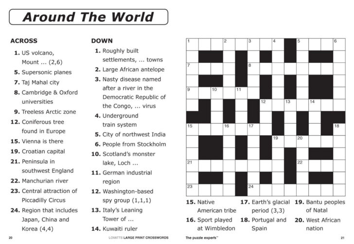 Crosswords For 14-Year-Olds Printable