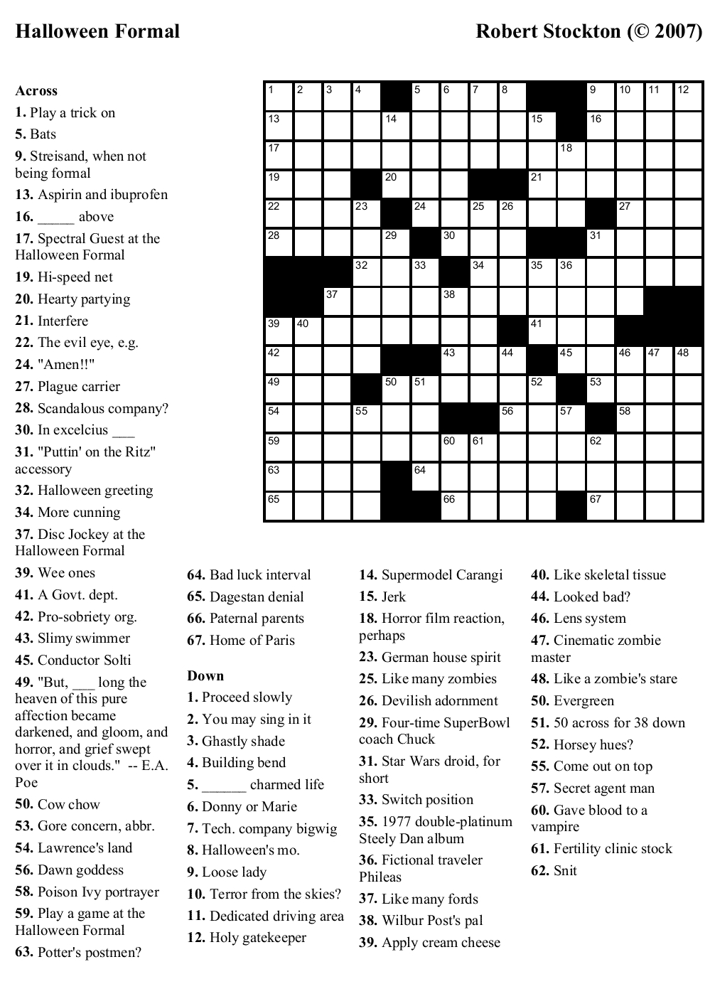 Printable Crosswords For 9 Year Olds Printable Crossword Puzzles