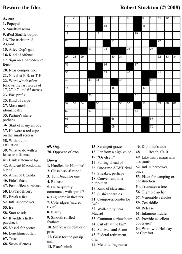 Dirty Crossword Puzzles Printable
