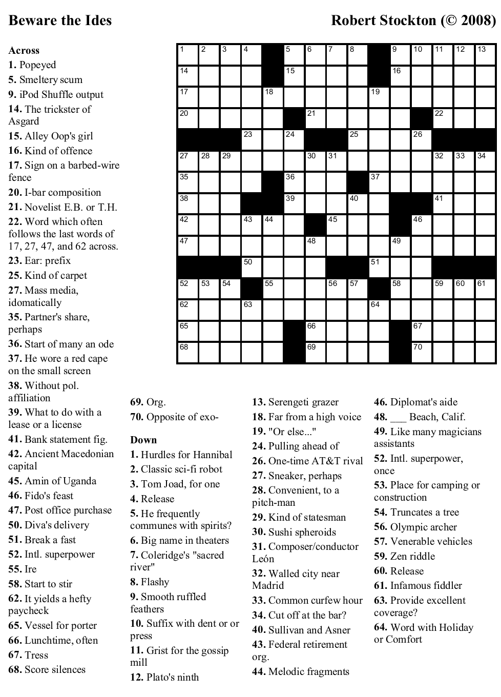 Dirty Crossword Puzzles Printable Sally Crossword Puzzles