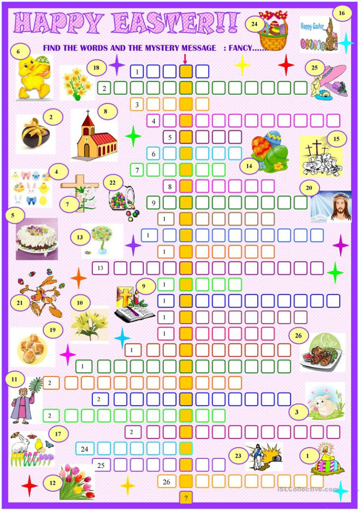 Easter Crossword Puzzles For Adults Printable Free Printable