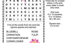 Printable Flower Puzzle Printable Crossword Puzzles
