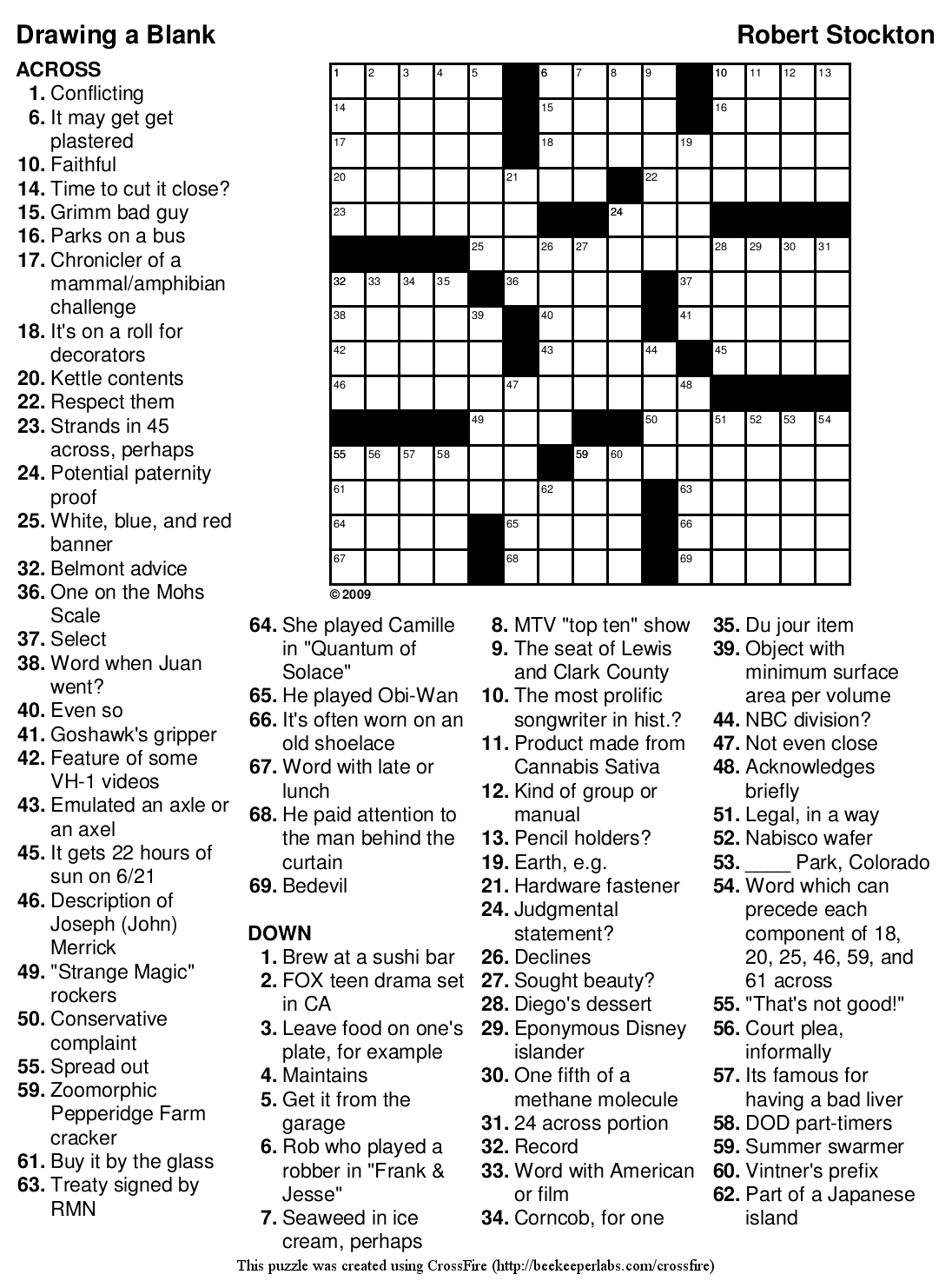 Printable Intermediate Crossword Puzzles Printable Crossword Puzzles