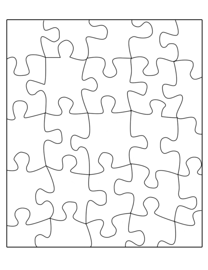 8.5 X 11 Puzzle Template Printable