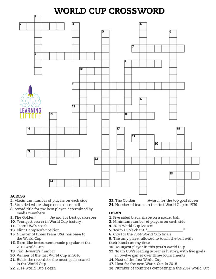 Printable Children’s Crossword Puzzles Ks2