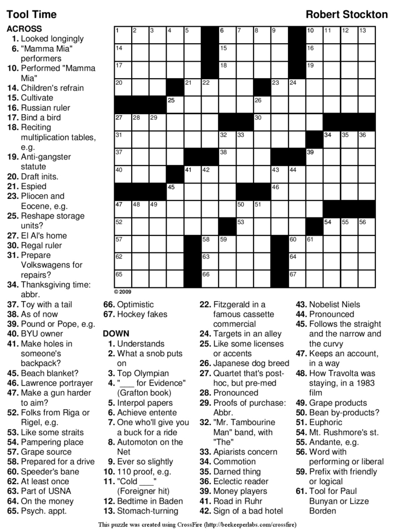 Printable Russian Crosswords Printable Crossword Puzzles | Sally ...