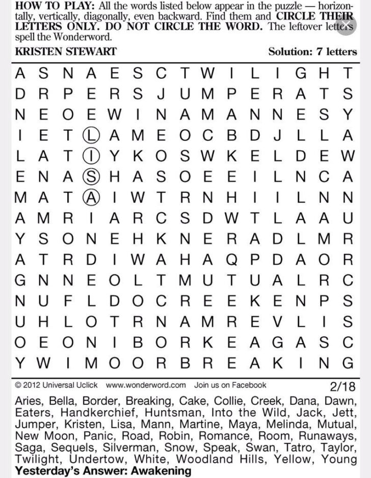 Printable Wonderword Puzzles Printable Crossword Puzzles Sally   Printable Wonderword Puzzles Printable Crossword Puzzles 1 728x939 