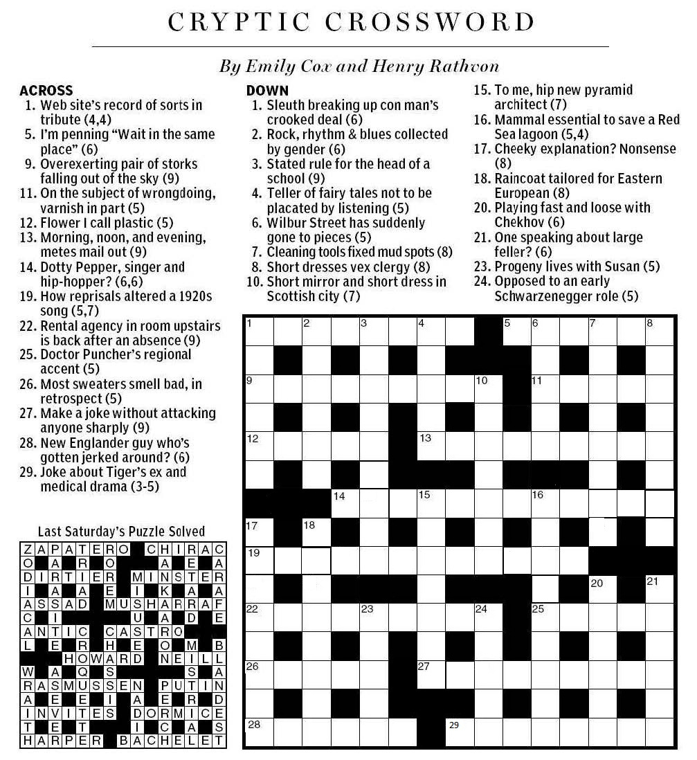 Ri Future Cryptic Crossword 1 Printable Cryptic Crossword 